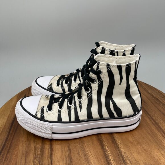 Converse Chuck Taylor All Star Lift Shoes Womens 6.5 Zebra Casual Comfort Skate - Picture 3 of 9
